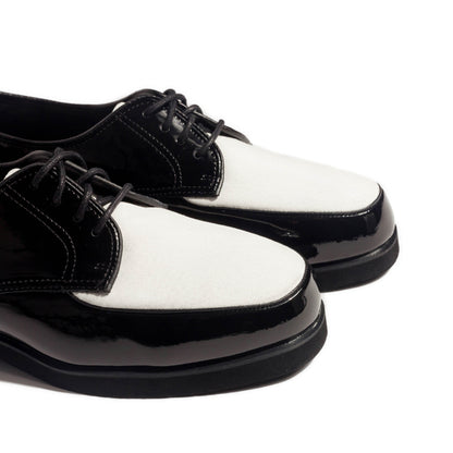 【BLACK WHITE SUEDE & ENAMEL】7181